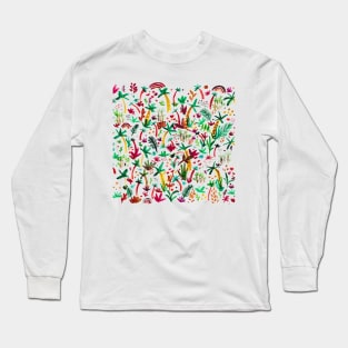 the watercolor jungle pattern 1 Long Sleeve T-Shirt